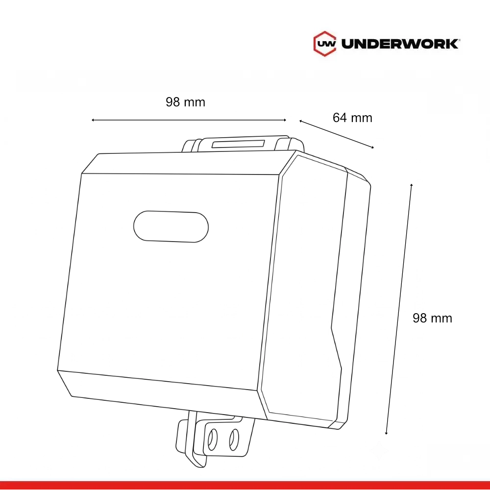 Caja de bloqueo para enchufes e interruptores Underwork en policarbonato resistente