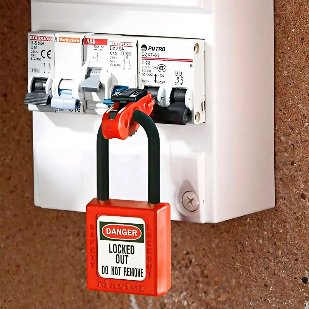 Candado Dielectrico 406 Master Lock Rojo Underwork.cl