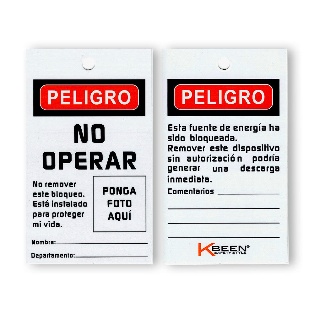 Tarjeta de Bloqueo Loto 25 unidades con foto