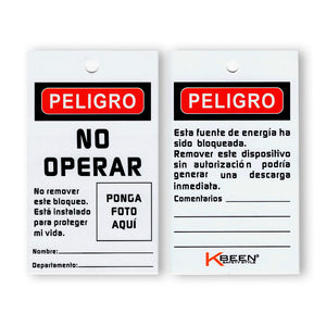 Tarjeta de Bloqueo Loto 25 unidades con foto