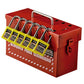 Caja de bloqueo grupal roja Underwork.cl para 12 candados LOTO