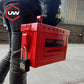 Caja de bloqueo grupal roja Underwork.cl para 12 candados LOTO
