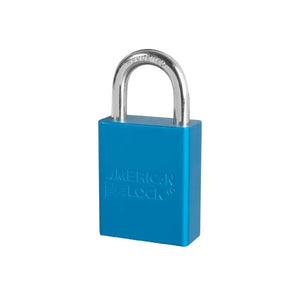 Candado seguridad LOTO azul con arco endurecido y cuerpo anodizado Underwork.cl