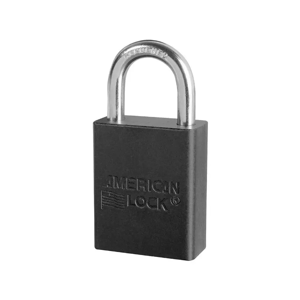 Candado American Lock 1105 negro anodizado para bloqueo LOTO Underwork.cl