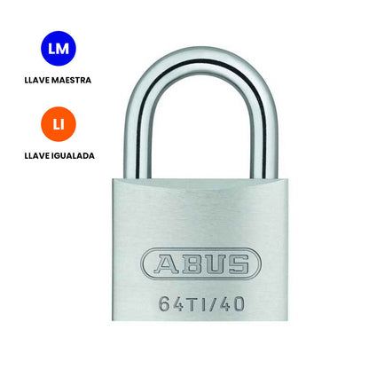 Candado Aluminio Titalium 64TI/40
