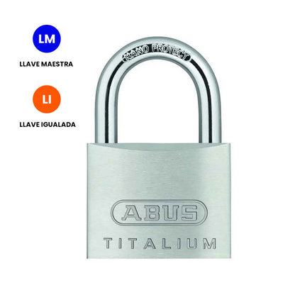Candado Aluminio Titalium 64TI/50