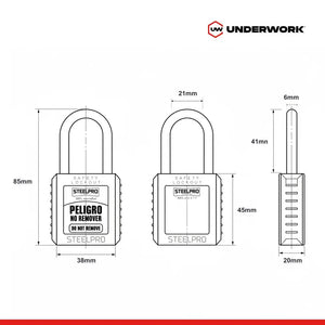 Candado Steelpro X10 Verde Underwork.cl