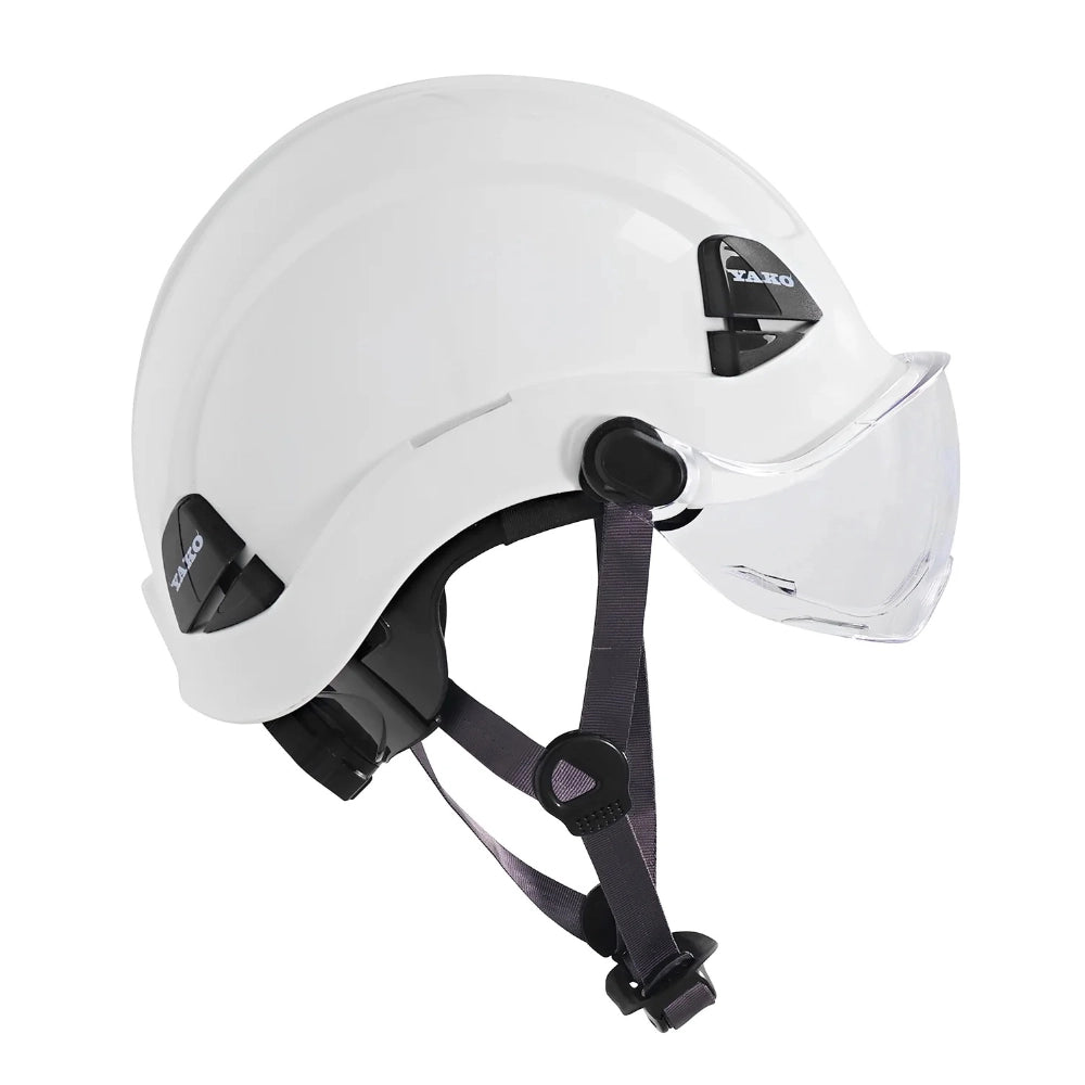 Casco Yako Steelpro Blanco con Visera Underwork.cl