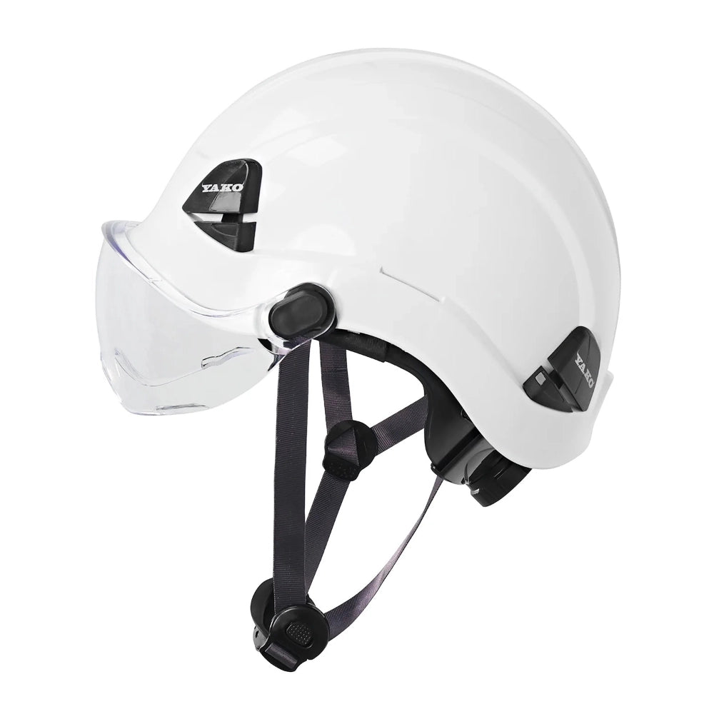 Casco Yako Steelpro Blanco con Visera Underwork.cl