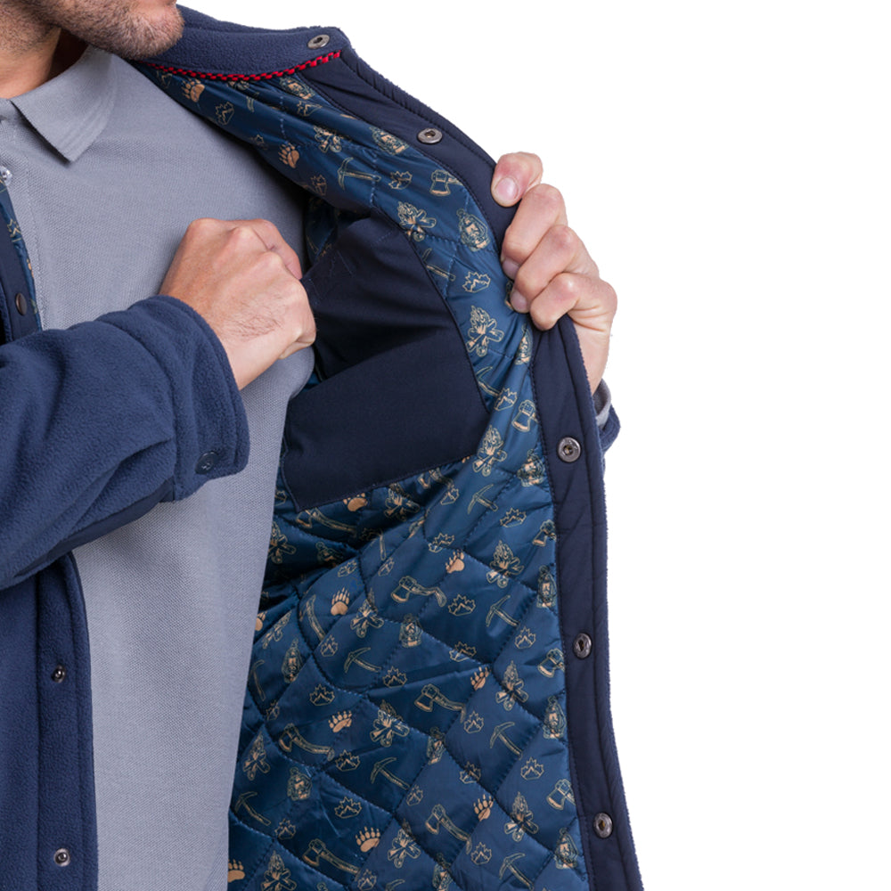 Chaqueta Polar Quebec Grizzly Azul Underwork.cl