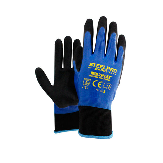 Guante Steelpro Multiflex Nitrile Sandy Azul