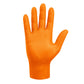 Guante Raven Nitrilo Texturizado Naranjo 8.0 gr (caja 100 unidades) Underwork.cl