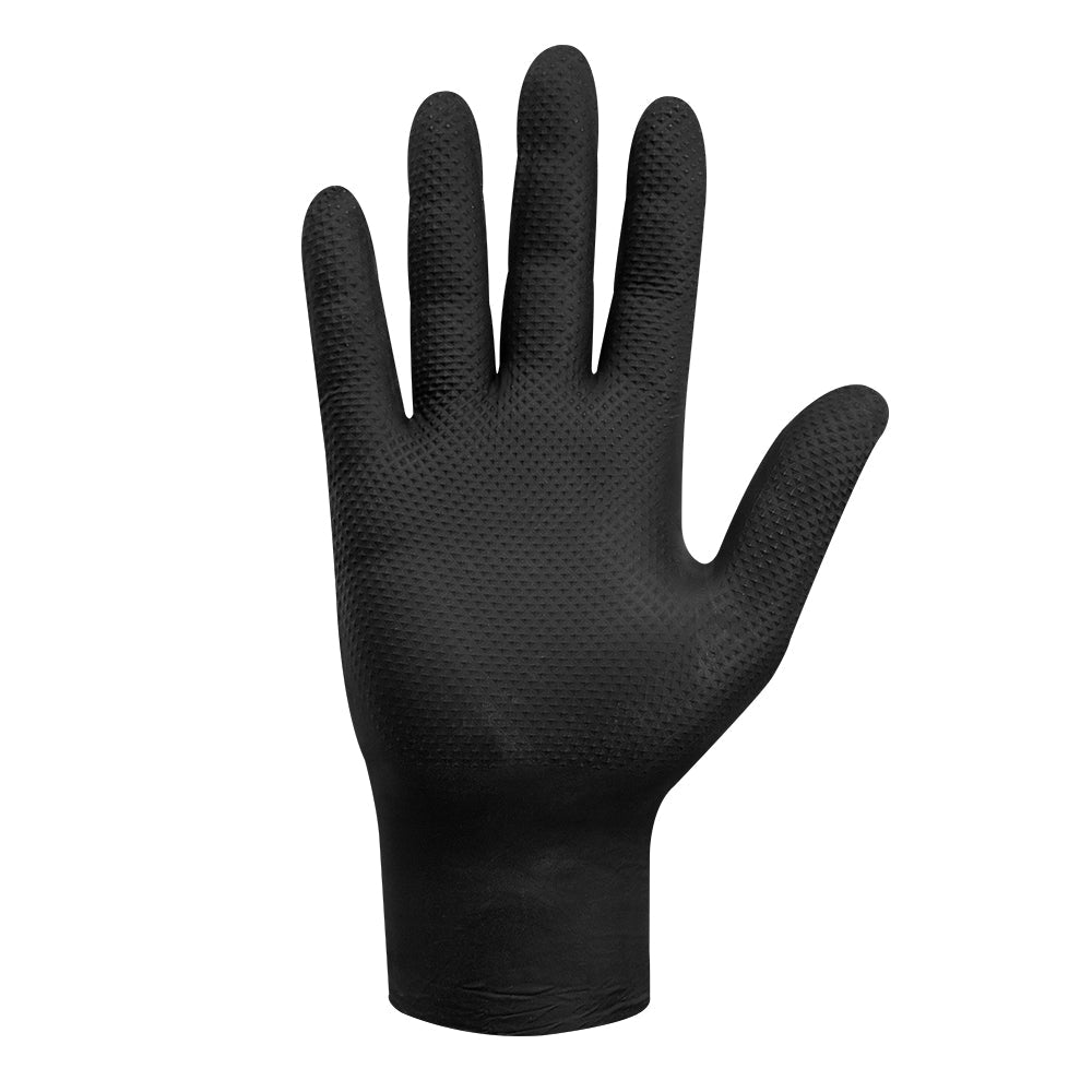 Guante Raven Nitrilo Texturizado Negro 8.0 gr (caja 100 unidades)