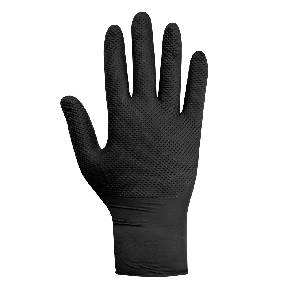 Guante Raven Nitrilo Texturizado Negro 8.0 gr (caja 100 unidades)