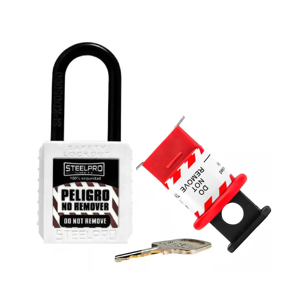 Kit Bloqueo de Breaker Eléctrico 16mm - Candado dieléctrico blanco Undework.cl
